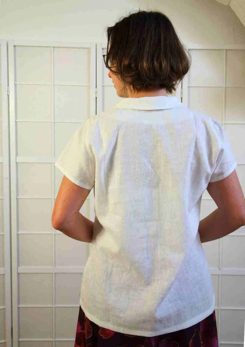 Leinenbluse "Rosmarin" zum Knöpfen, für Damen