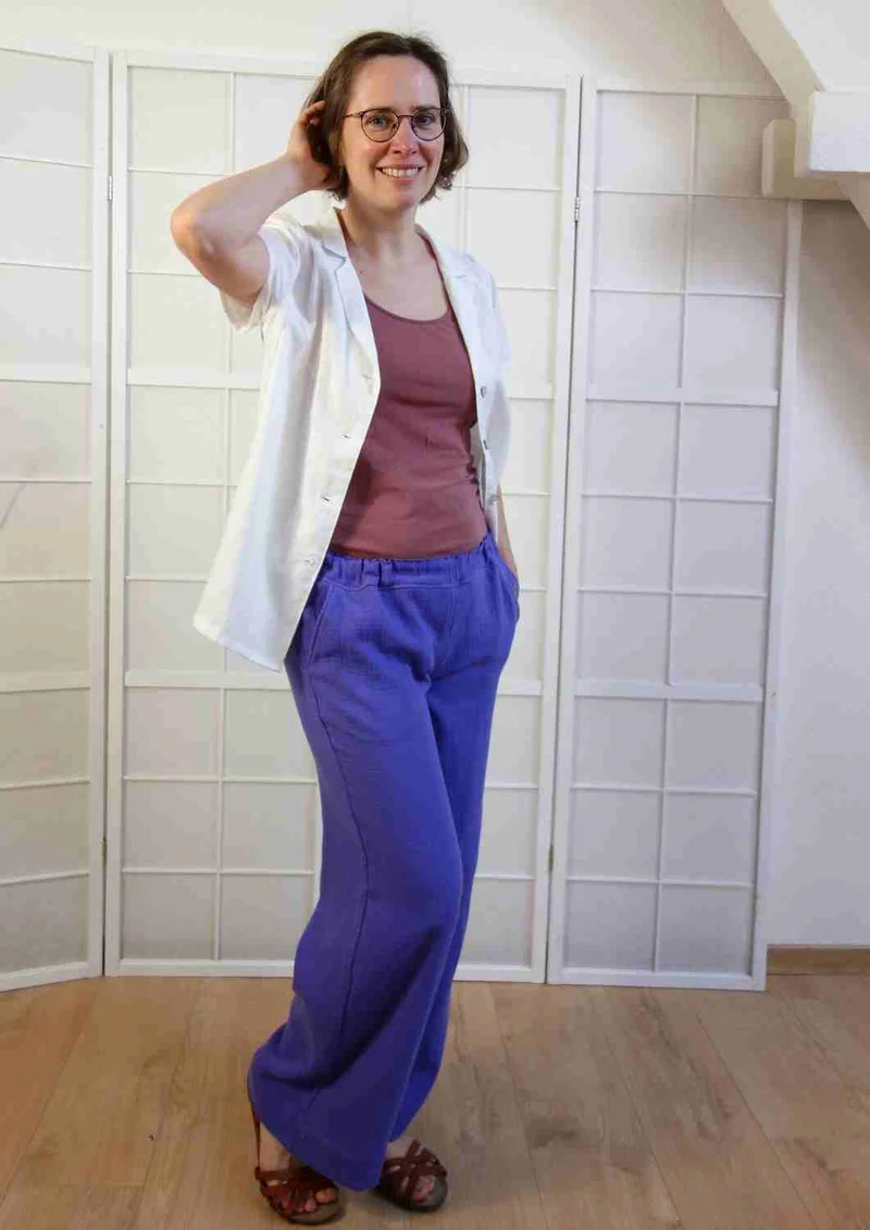 Leinenbluse "Rosmarin" zum Knöpfen, für Damen