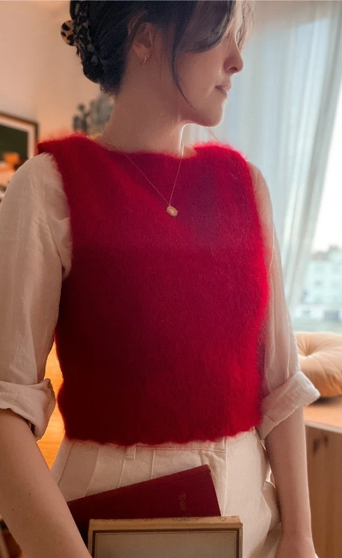 The Knitting Poet's Slipover - BALLERINA CHUNKY MOHAIR - Strickset