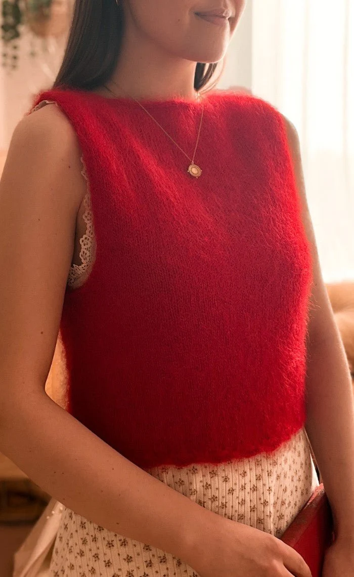 The Knitting Poet's Slipover - BALLERINA CHUNKY MOHAIR - Strickset