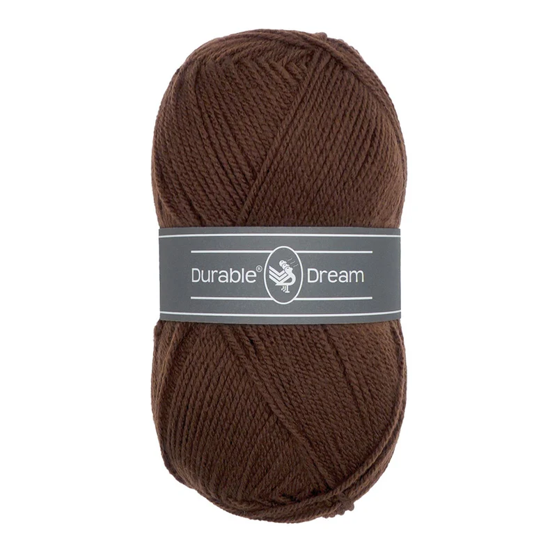 Durable Dream 2230 Dunkelbraunes Garn zum Stricken und Häkelgarn