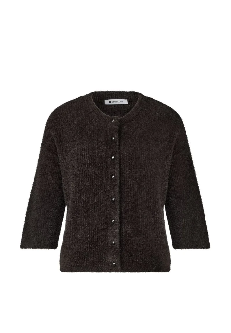 Kuscheliger Halbarm Cardigan mit Rundhals
