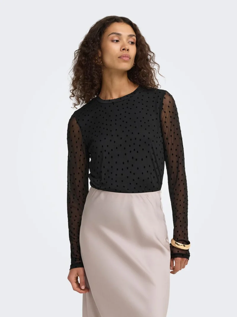 ONLNOVA L/S MESH TOP WVN