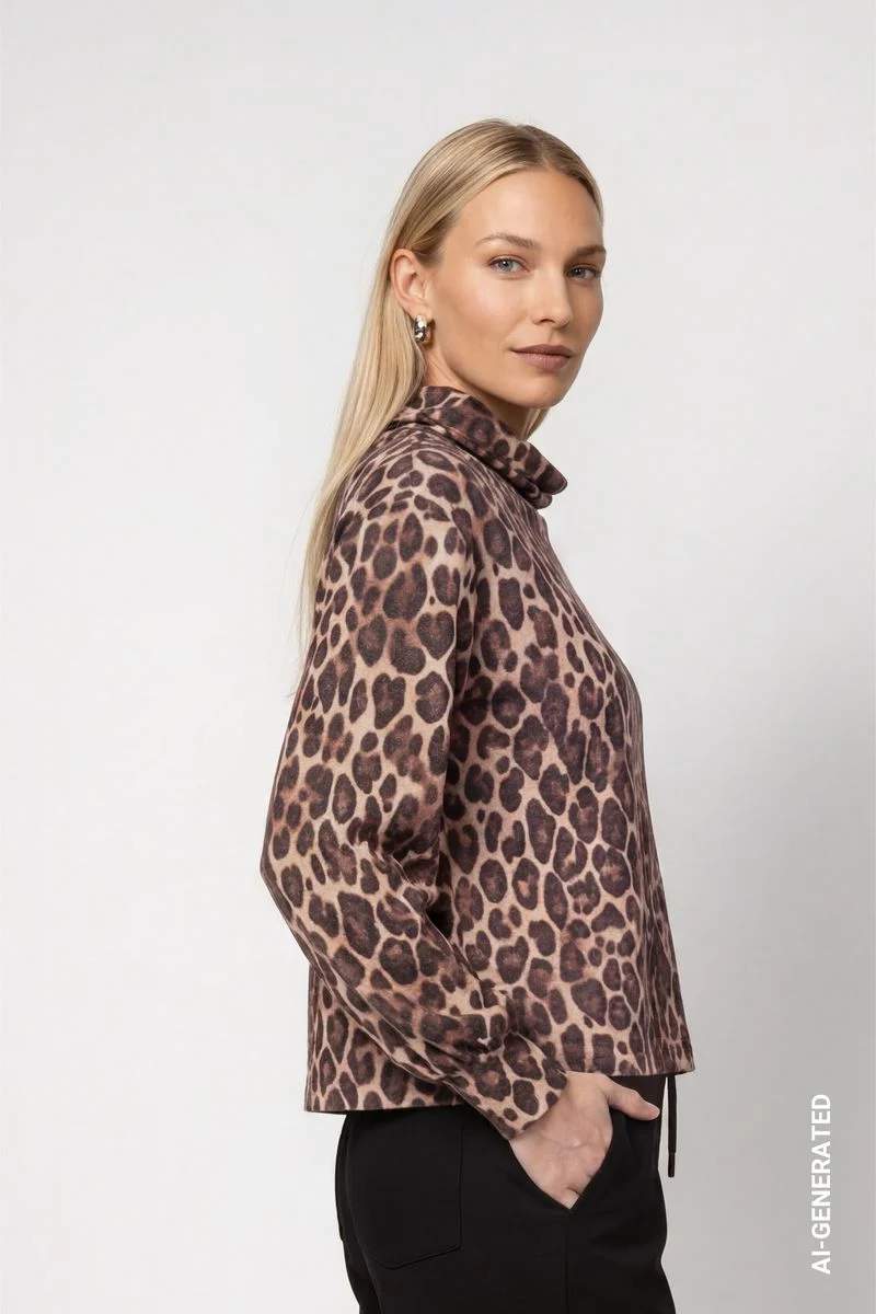 Sweatshirt mit Leomuster
