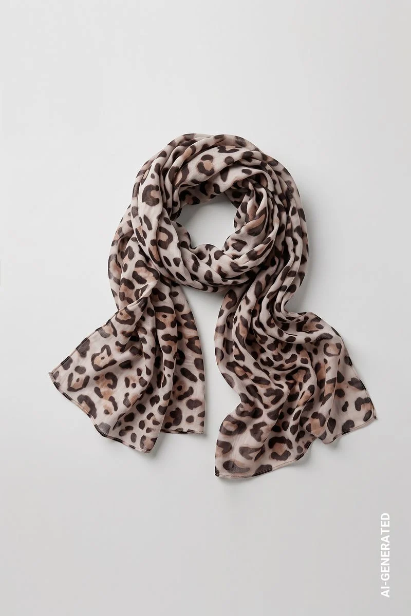 Schal mit Leoprint