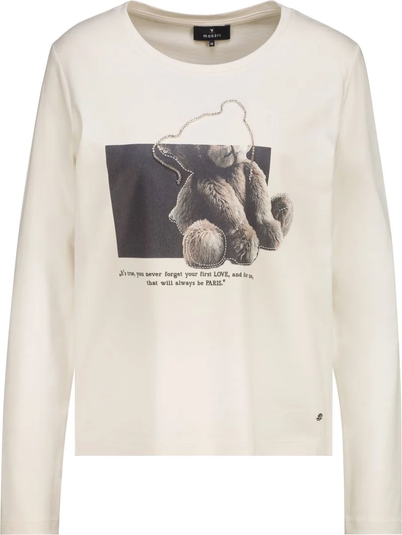 Langarmshirt mit Teddy-Print