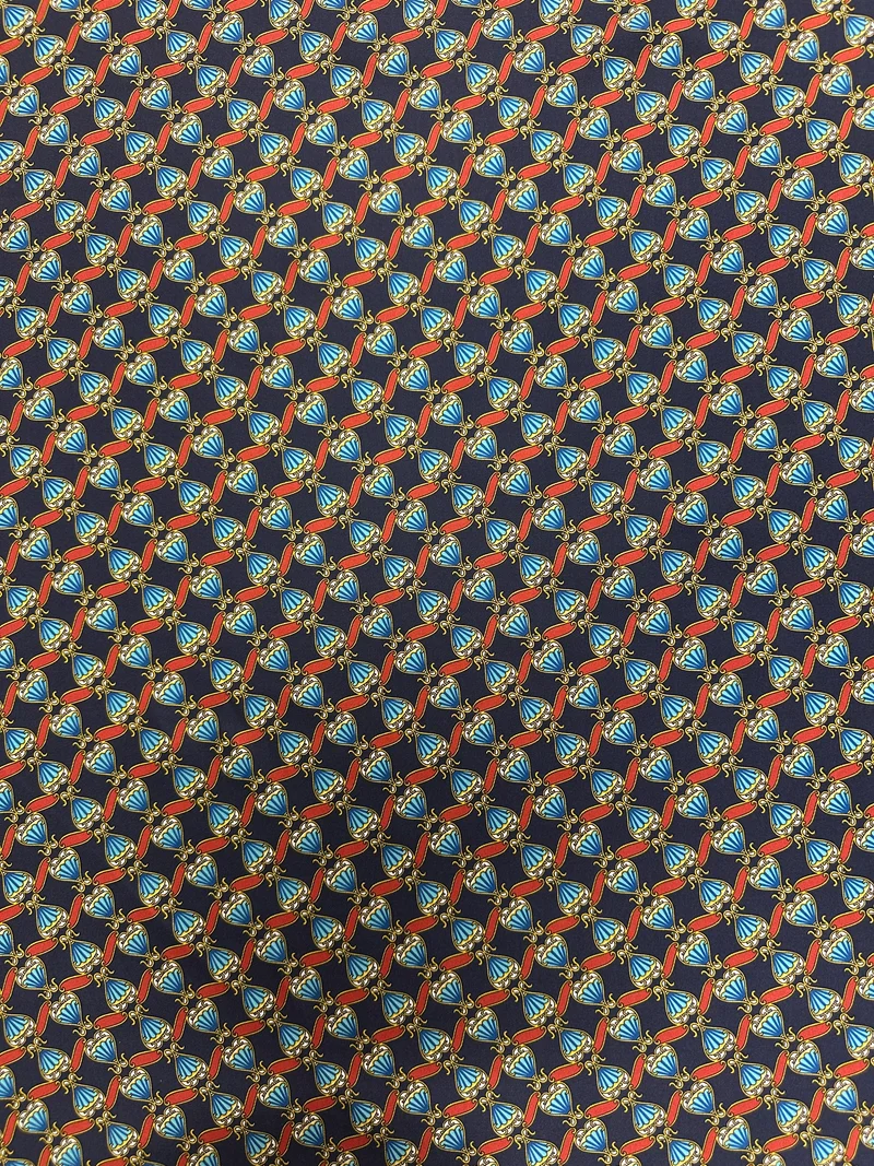 No. 1876 Seide gemustert blau | hellblau