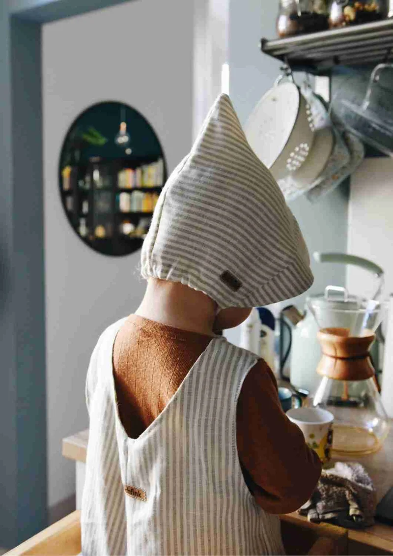 Leinenlatzhose für Kinder, mit Bündchen "Weide", Salopette