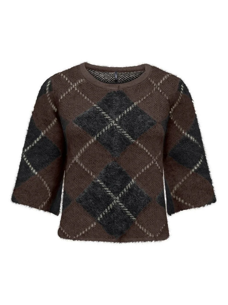ONLNOEME SS PATTERN O-NECK KNT