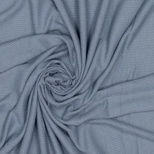 No. 1948 Rippstoff Viskose jeansblau