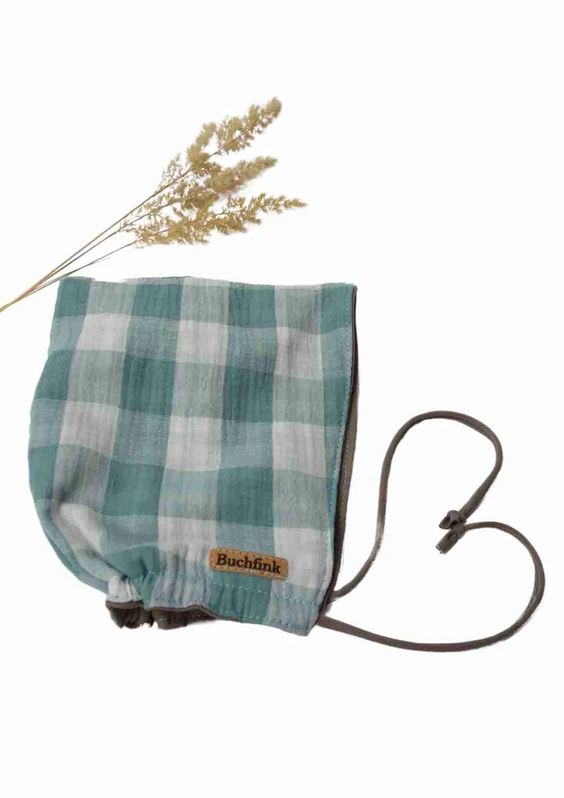 Pixie Mütze für Babys "Primel", Musselin und Jersey