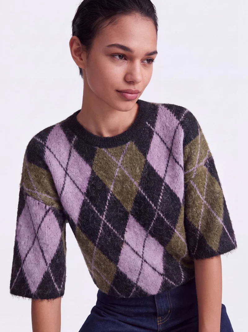 ONLNOEME SS PATTERN O-NECK KNT
