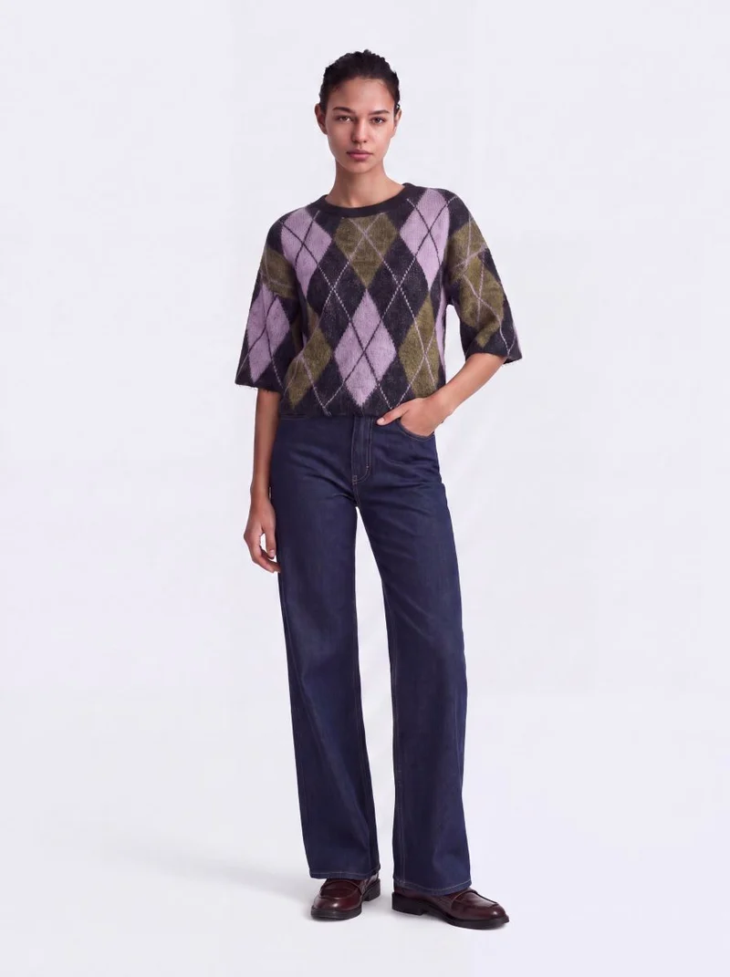 ONLNOEME SS PATTERN O-NECK KNT