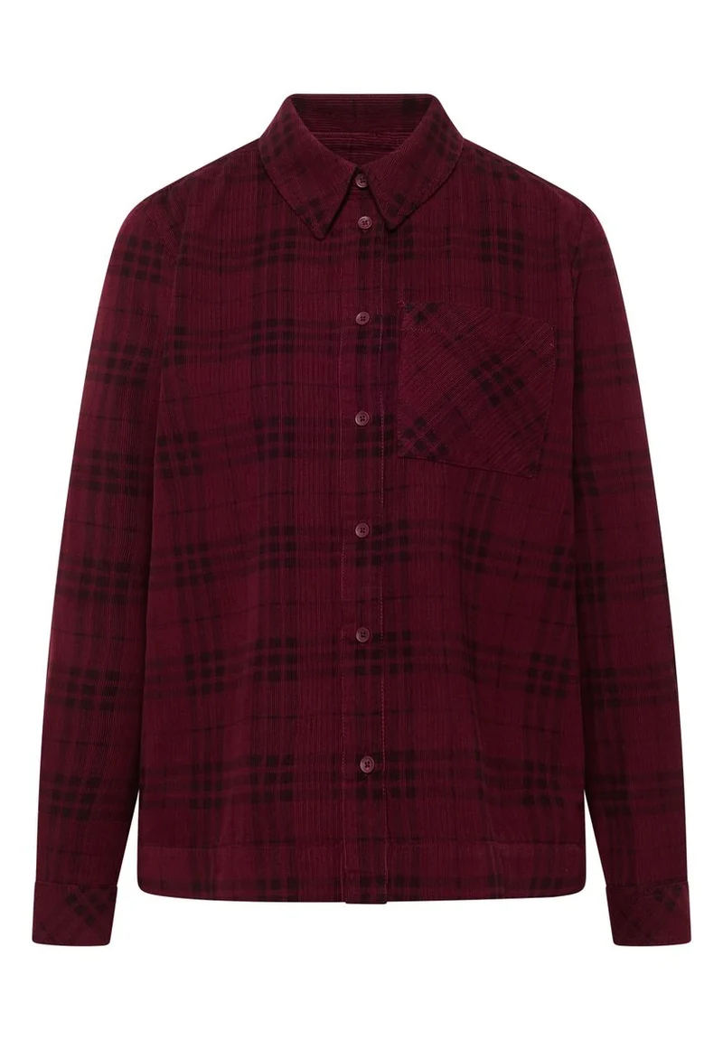 Langarm Hemdbluse mit Karomuster