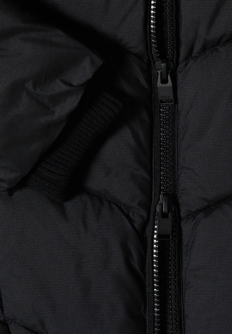 Puffer-Jacke in Midi-Länge mit Kapuze