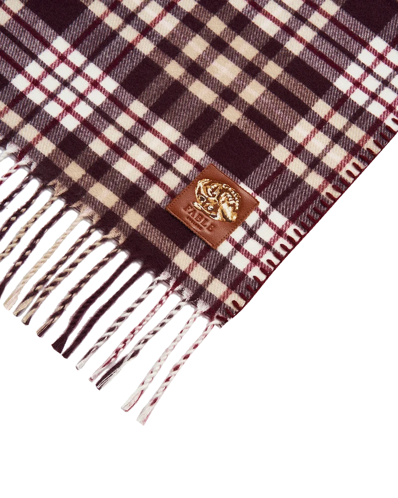 Check Cape in Caramel & Chocolate