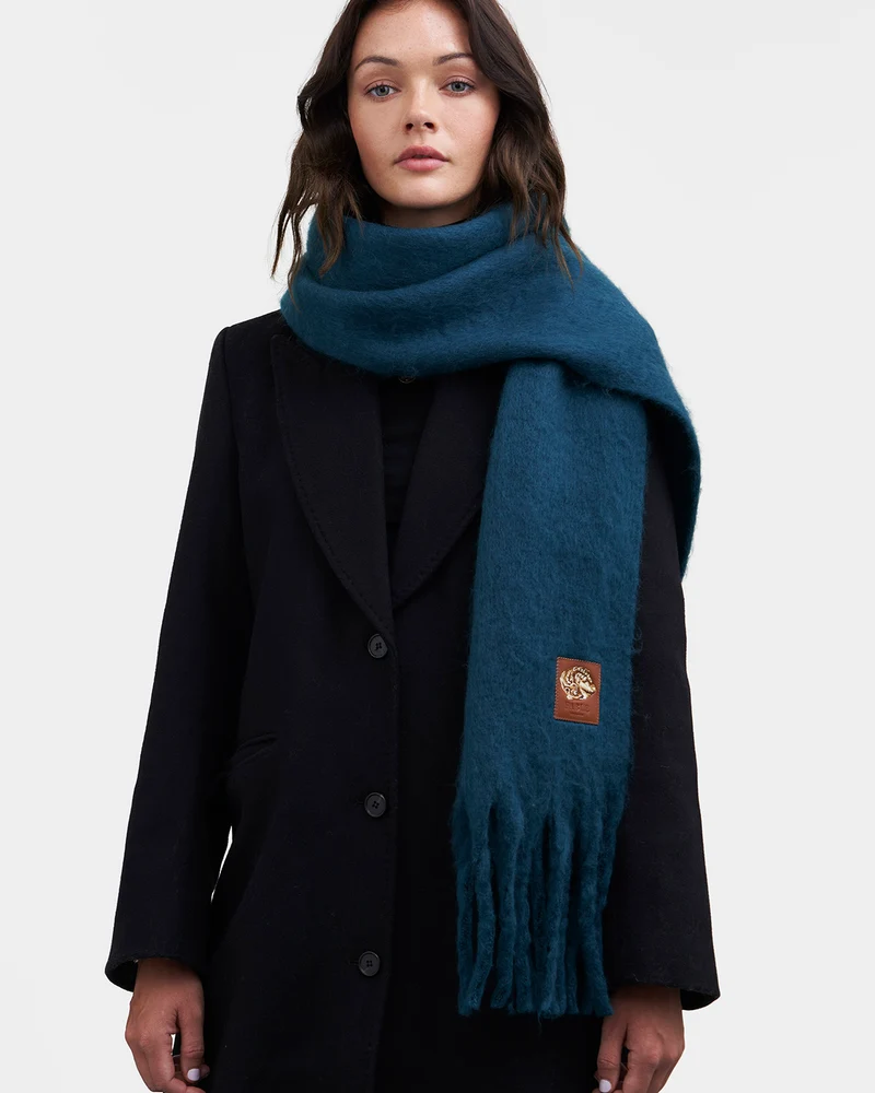 Boucle Scarf in Teal