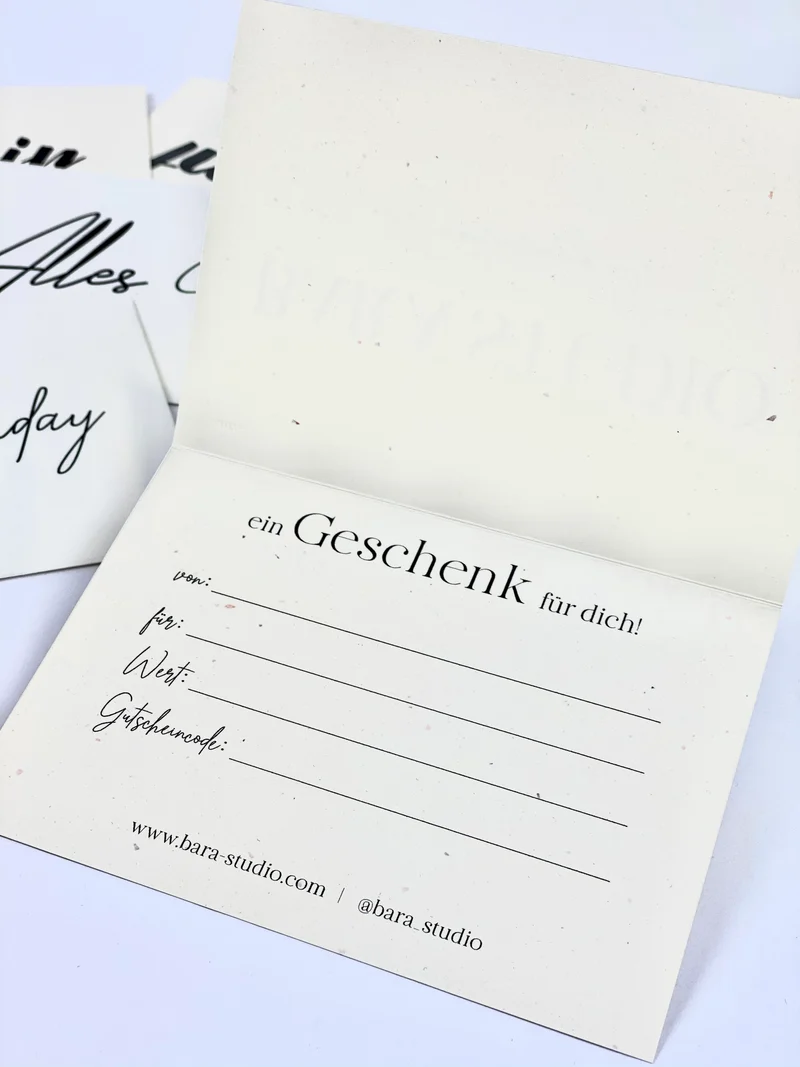 Gutschein zum Selbstausdrucken