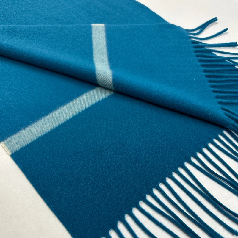 Schal 100% Baby-Kaschmir bright blue