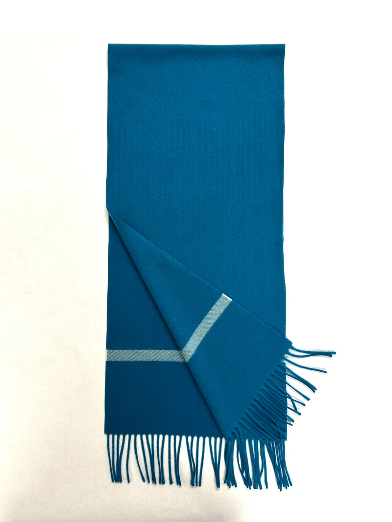 Schal 100% Baby-Kaschmir bright blue