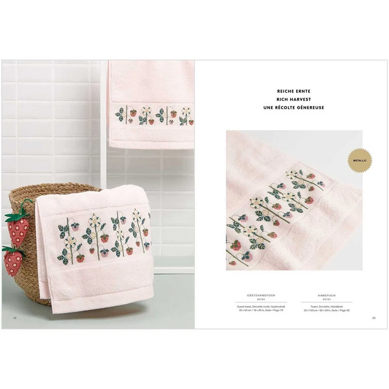 Stickbuch 181: Nur Bienen + Früchte + Blumen