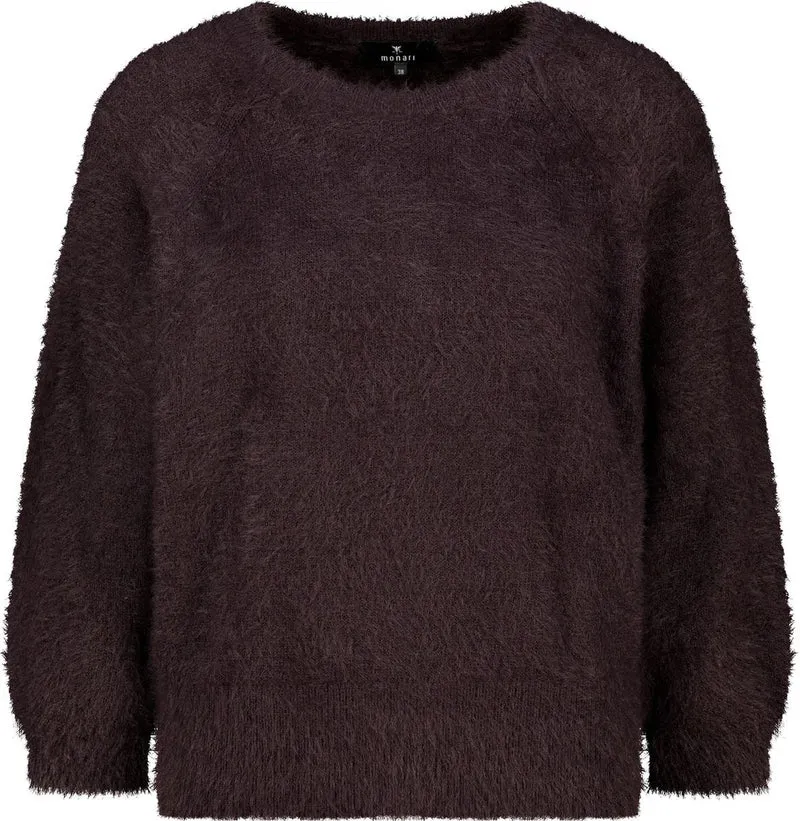Strickpullover mit Plüsch