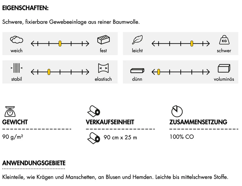 Gewebeeinlage Vlieseline ® G 700 weiß
