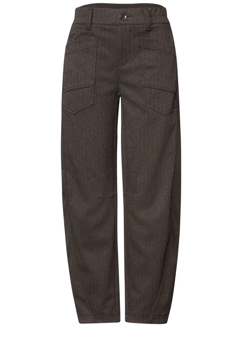 High Waist Barrel Leg Hose mit Elastikbund