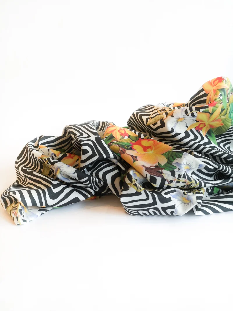 No. 306 Viskose abstrakter Blumenprint | 0,60m