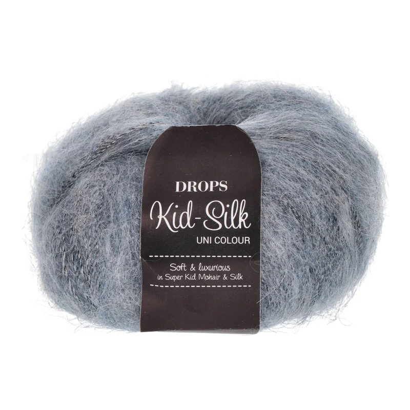 DROPS Kid-Silk Uni Colour 043 Blauer Wind