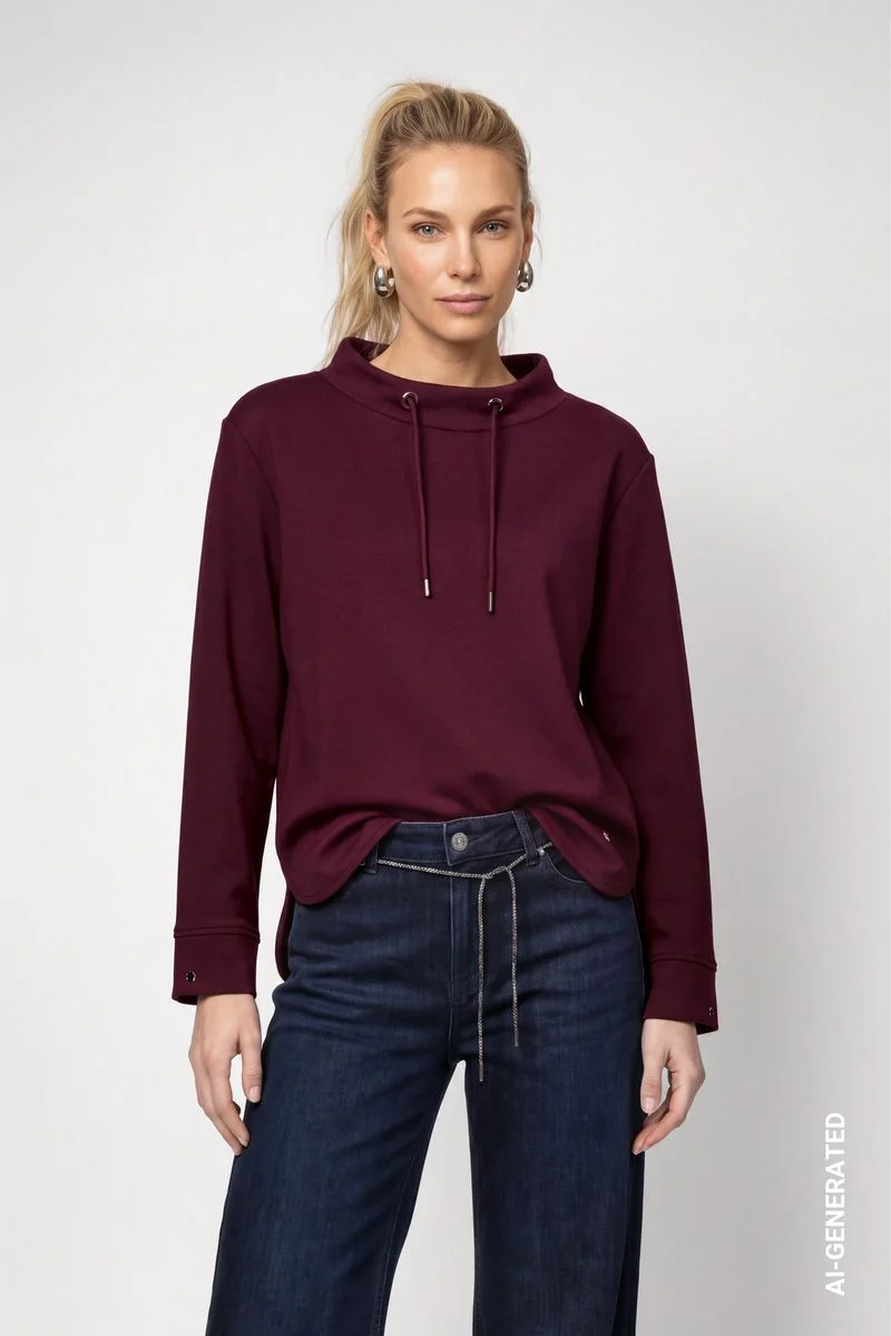 Sweatshirt mit Stehkragen