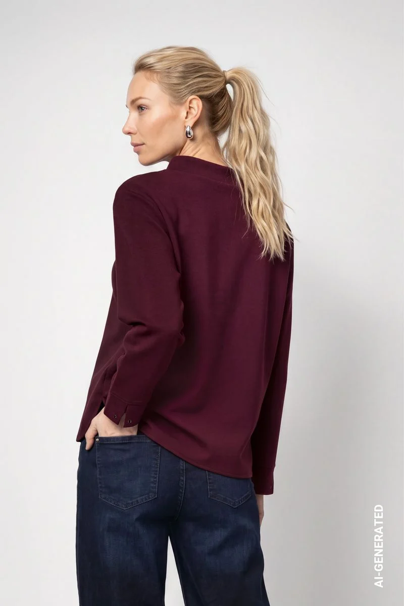 Sweatshirt mit Stehkragen