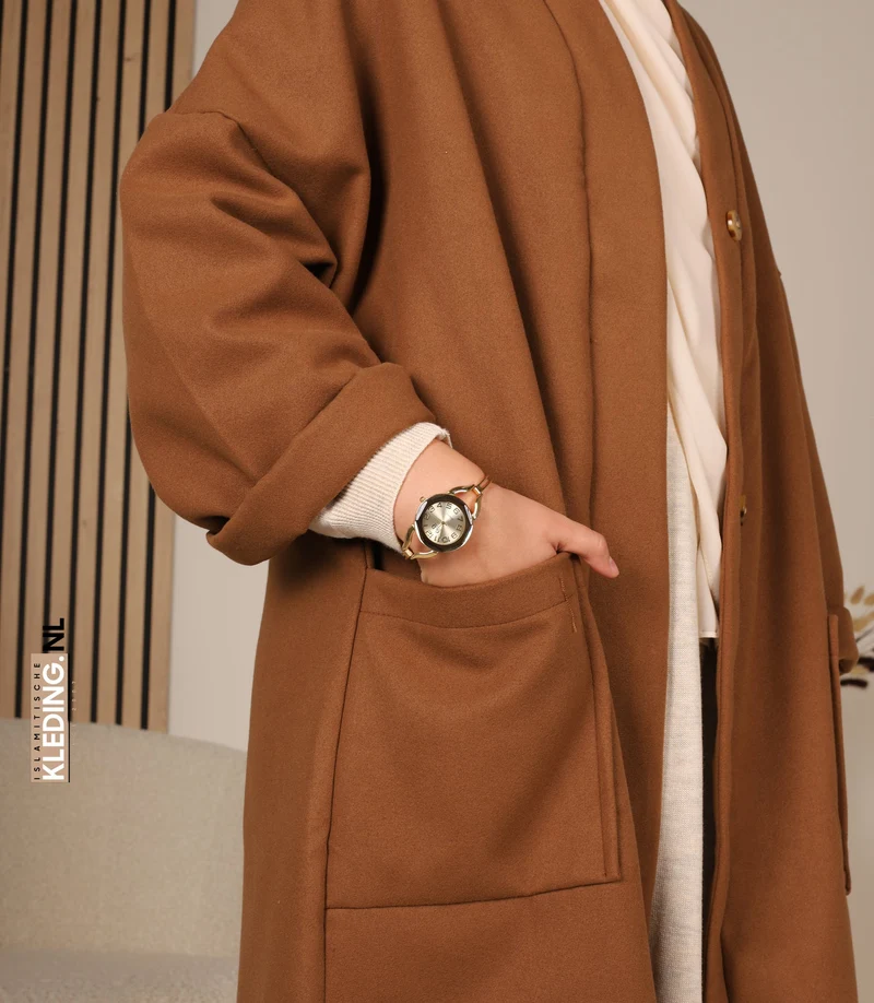 Unverzichtbarer Winter-Kimono Akemi Camel