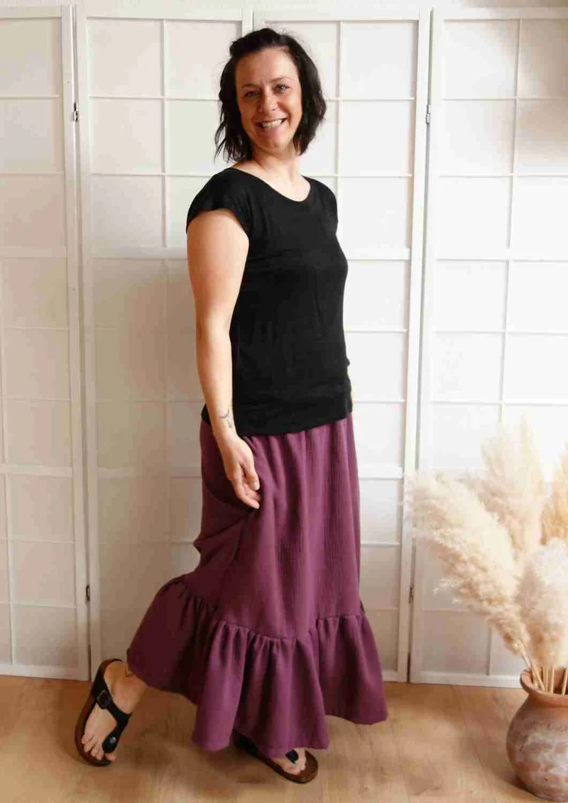 Stufenrock Musselin für Damen "Tulpe"