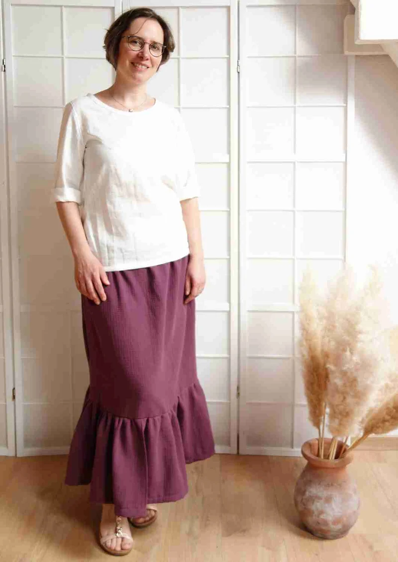 Stufenrock Musselin für Damen "Tulpe"