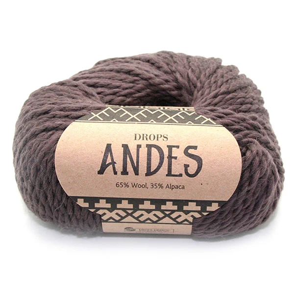 DROPS Andes Uni Colour 5610 Dunkelbraun