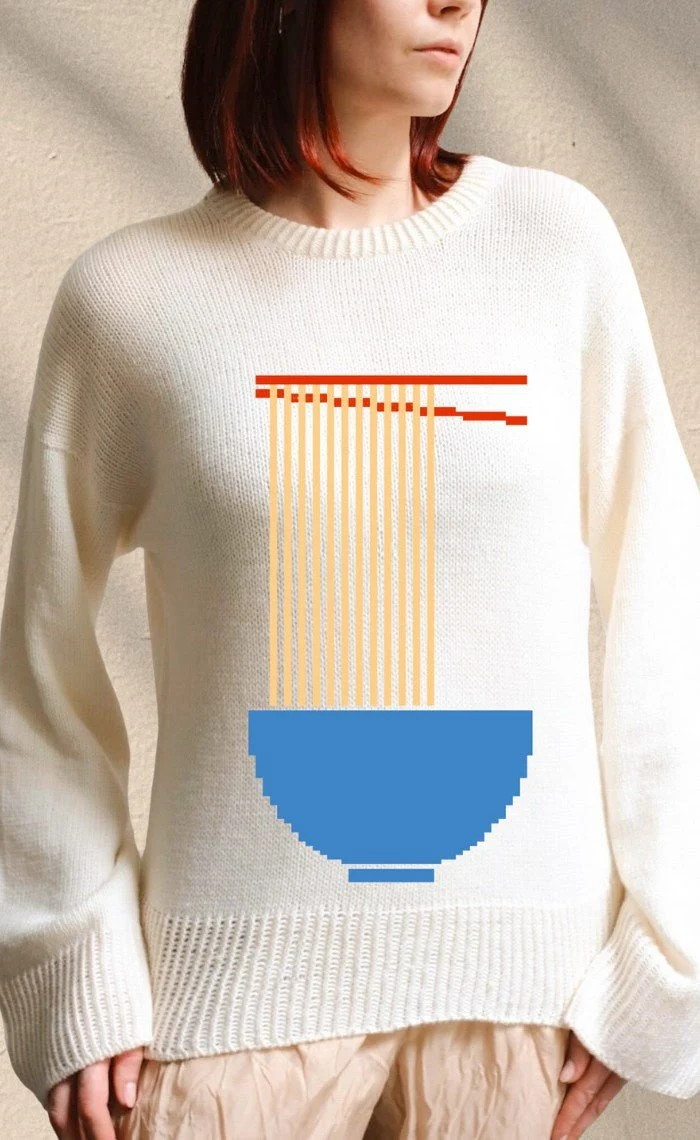 Studio Sweater mit deinem Wunsch-Motiv - The Merry Merino 140 GOTS - Strickset