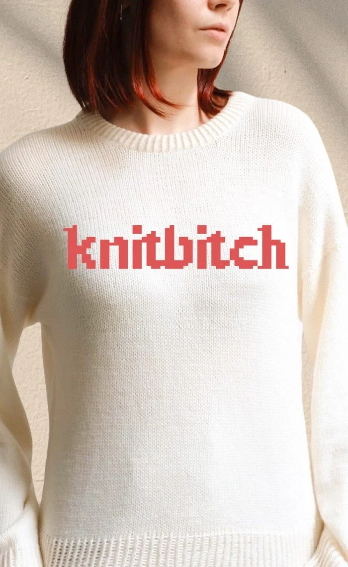 Studio Sweater mit deinem Wunsch-Motiv - The Merry Merino 140 GOTS - Strickset