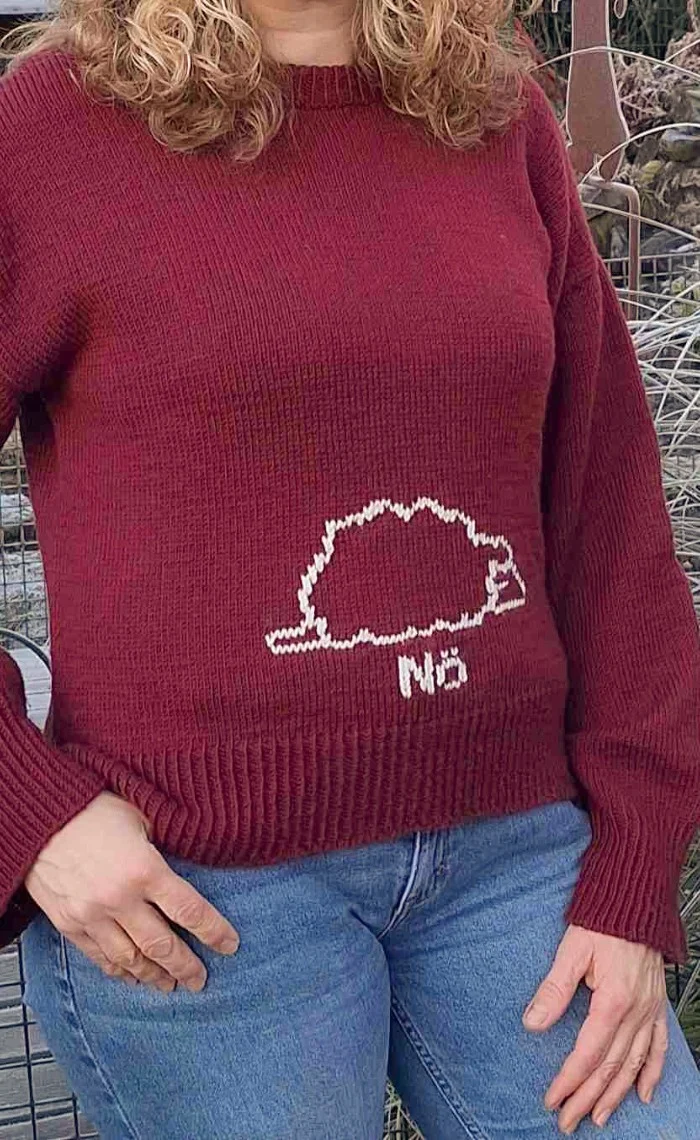 Studio Sweater mit deinem Wunsch-Motiv - The Merry Merino 140 GOTS - Strickset