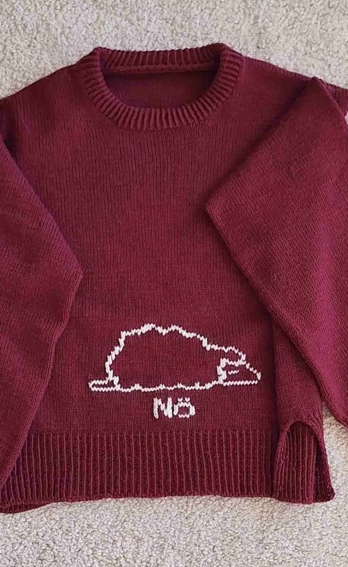 Studio Sweater mit deinem Wunsch-Motiv - The Merry Merino 140 GOTS - Strickset