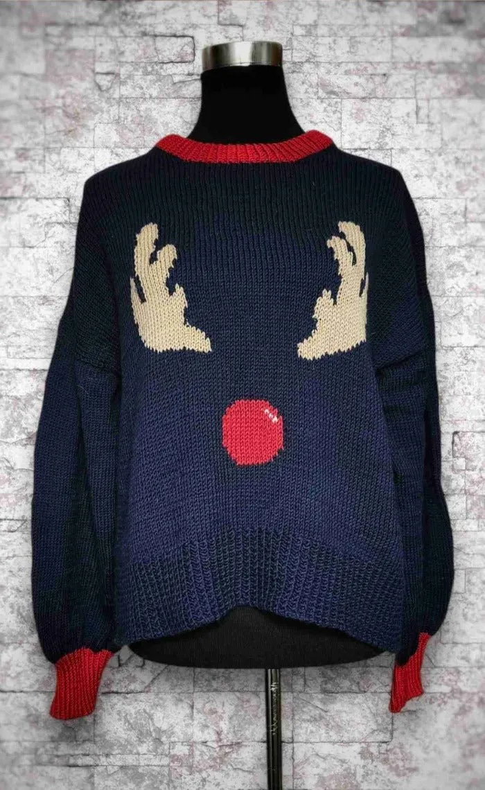 Studio Sweater mit deinem Wunsch-Motiv - The Merry Merino 140 GOTS - Strickset