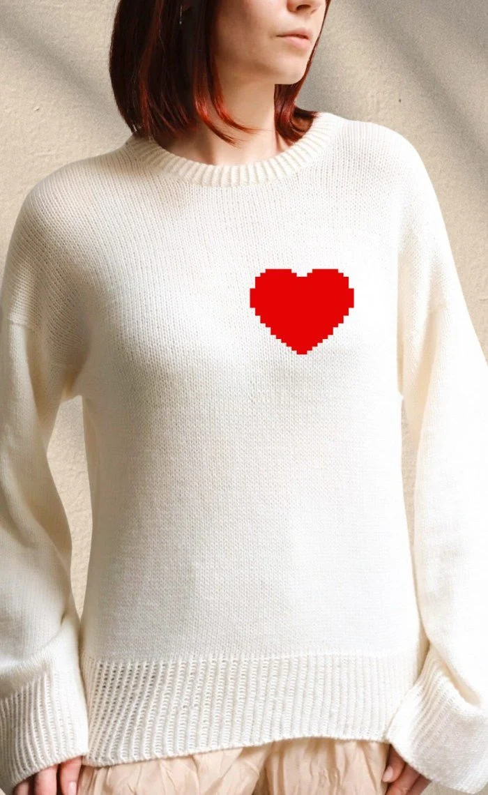 Studio Sweater mit deinem Wunsch-Motiv - The Merry Merino 140 GOTS - Strickset