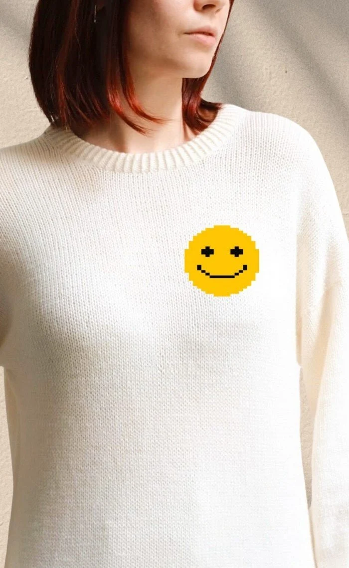 Studio Sweater mit deinem Wunsch-Motiv - The Merry Merino 140 GOTS - Strickset