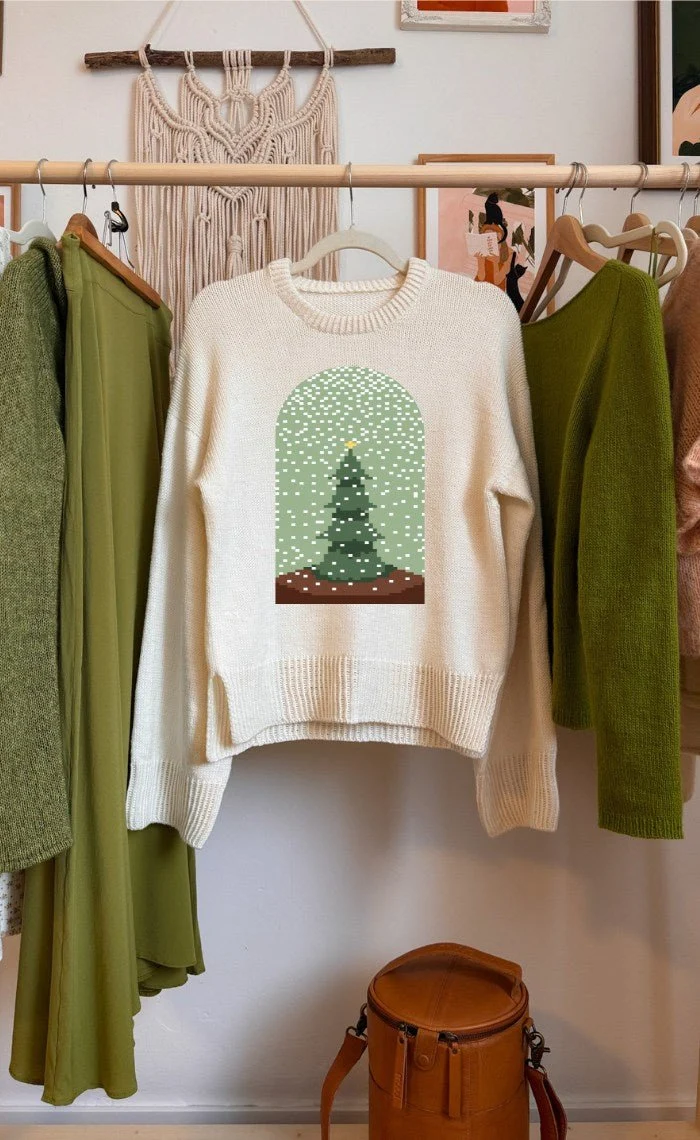 Studio Sweater mit deinem Wunsch-Motiv - The Merry Merino 140 GOTS - Strickset
