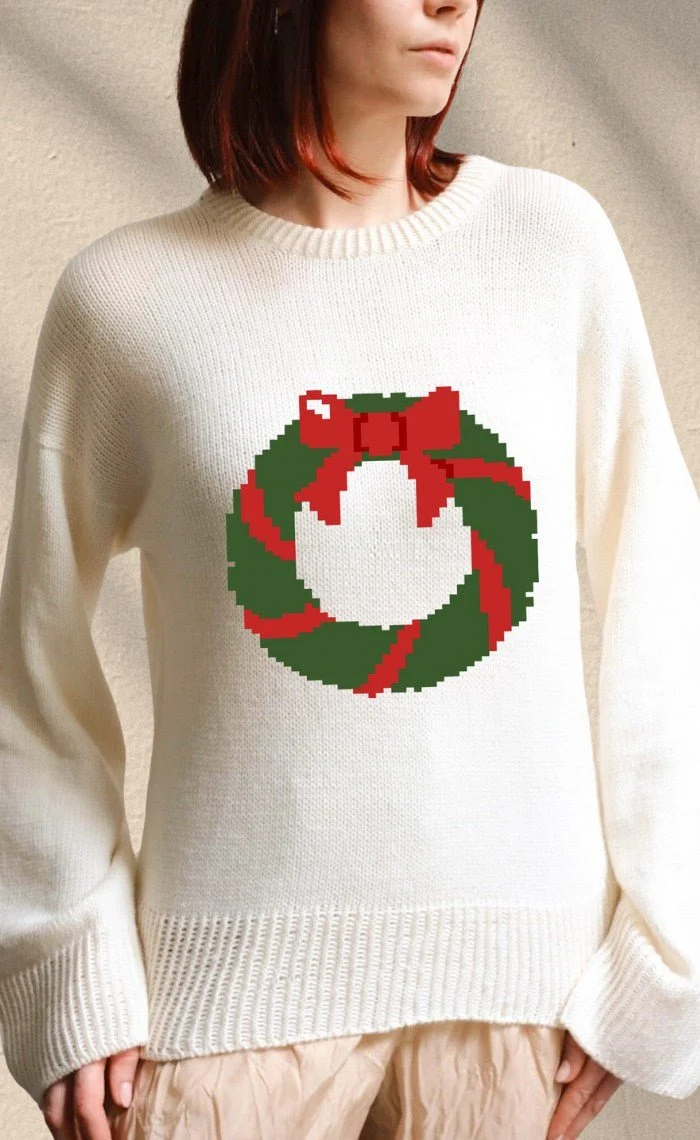 Studio Sweater mit deinem Wunsch-Motiv - The Merry Merino 140 GOTS - Strickset