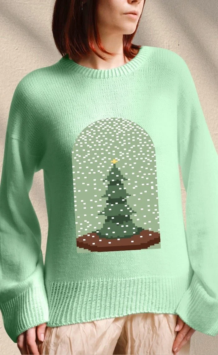 Studio Sweater mit deinem Wunsch-Motiv - The Merry Merino 140 GOTS - Strickset