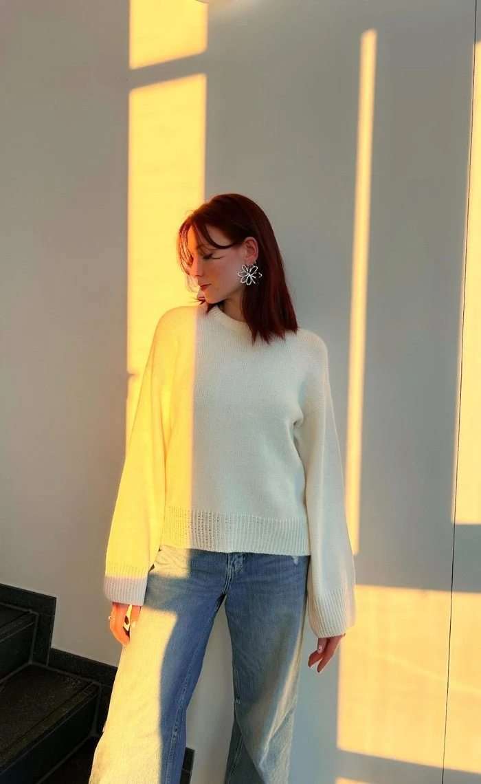 Studio Sweater mit deinem Wunsch-Motiv - The Merry Merino 140 GOTS - Strickset