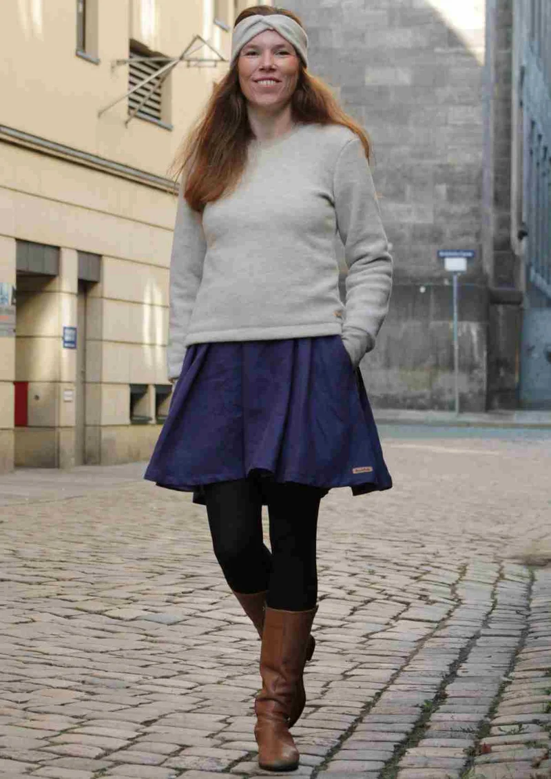 Leinen Kleid mit Knopfleiste "Cosmea", lange Ärmel