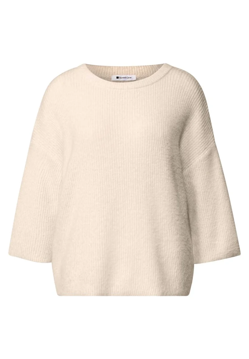 3/4-Arm Pullover mit Rundhals