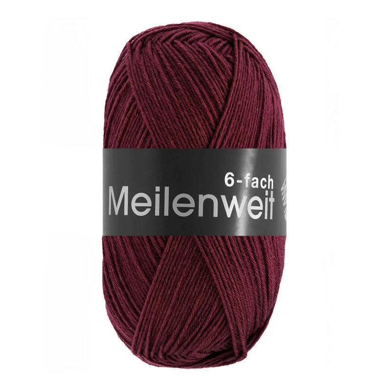 Lana Grossa Meilenweit 6-fach 150 Unito 9680 Burgund